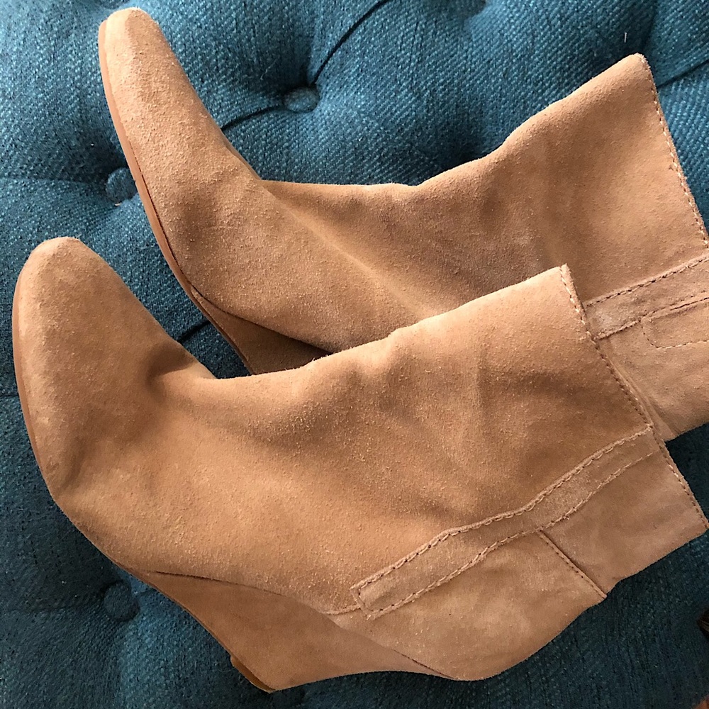 Franco Sarto wedge suede booties